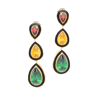 Crystal Earrings, ZION Swarovski 3 Drop Earrings