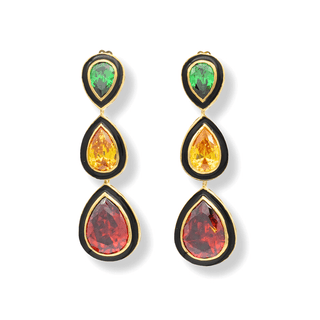 BUFFALO Swarovski 3 Drop Crystal Earrings 