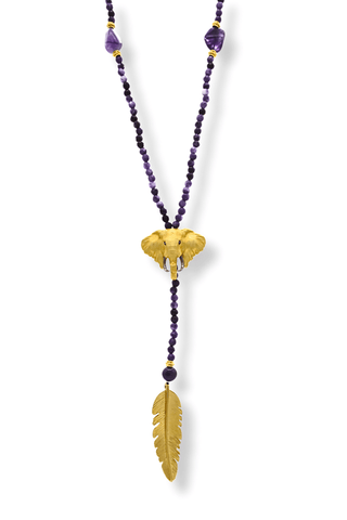 Amanda Marcucci, Gold elephant rosary necklace