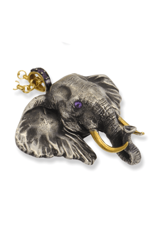 Silver Elephant Necklace by Amanda Marcucci