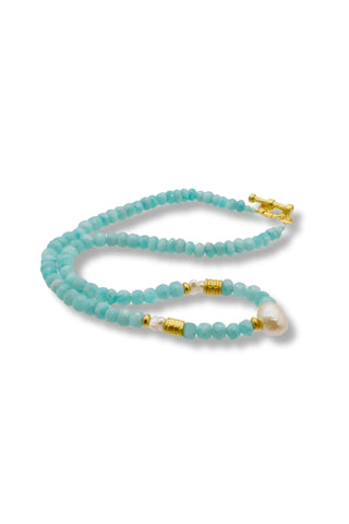 Amazonite Pearl Necklace - Amanda Marcucci 