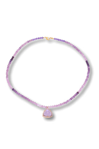 Amethyst Necklace with Triangle Pendant - Amanda Marcucci 