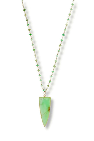 Chrysoprase Point Necklace - Amanda Marcucci 