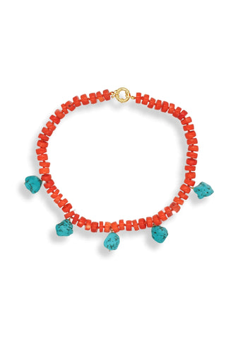 Coral & Turquoise Collar - Amanda Marcucci 