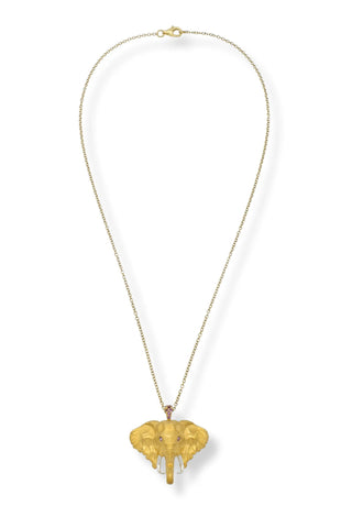 Gold Elephant Necklace - Amanda Marcucci 