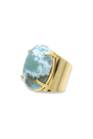 Larimar Cuff Ring - Amanda Marcucci 