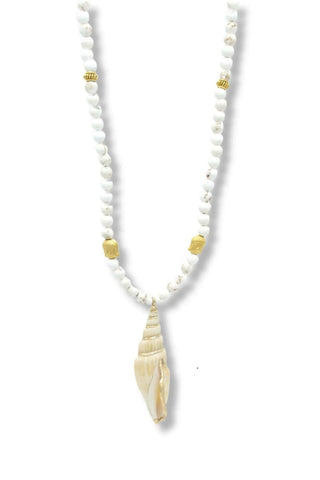 Long White Shell Necklace - Amanda Marcucci 