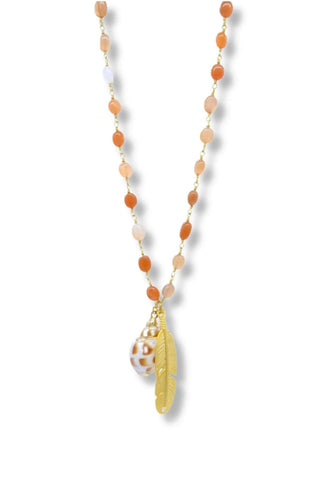 Moonstone Shell Necklace - Amanda Marcucci 