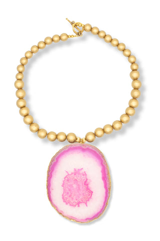 Pink Agate Necklace - Amanda Marcucci 