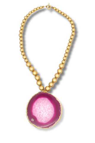 Pink Agate Necklace - Amanda Marcucci 