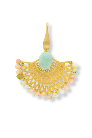 Pink Opal & Amazonite Lotus Earrings - Amanda Marcucci 