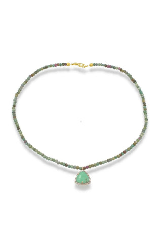 Ruby Zoisite Pavé Necklace - Amanda Marcucci 