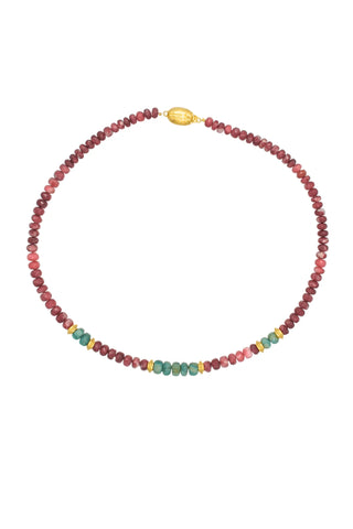 Thulite & Chrysoprase Collar Necklace - Amanda Marcucci 